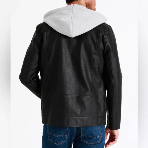 Host pick 🌟Maddox - Marsden Hood leather Jacket in Black - size L - Picture 5 of 7